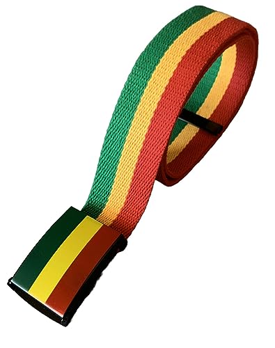 Nayt Military Style Belt Rasta Red Yellow Green