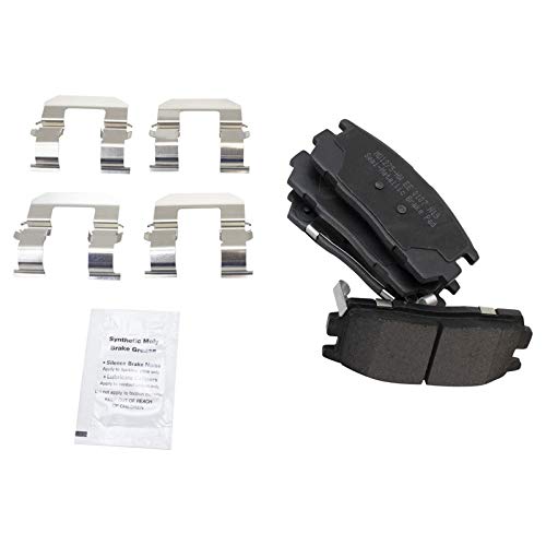 Image of TRQ Performance Rear Performance Brake Pad & Rotor Kit Semi-Metallic Premium G-Coated Compatible with 2010-2017 Chevrolet Equinox GMC Terrain