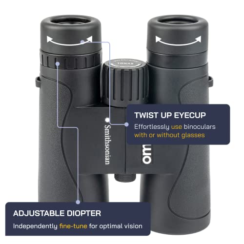 Binoculares para adultos 10x42 con adaptador para teléfono miniatura 4