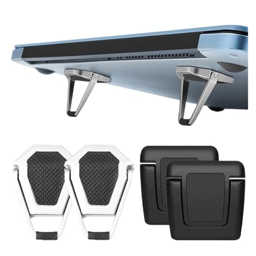 Support d'ordinateur portable pliable refroidissement base antidérapante métal - 2