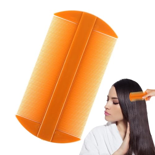 Pettine per pidocchi – Pettine per la cura dei capelli a denti fini | Pettine per pulci bifacciale per la rimozione di forfora, pidocchi e lendini per il trattamento di pidocchi Monozoz