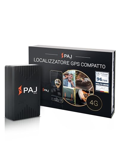 PAJ COMPACT Finder 4G, Localizzatore GPS Auto, Moto, Camion - Durata Batteria fino a 40gg (Mod. Standby) - Tracker con Localizzazione in Tempo Reale, Funz. Antifurto e Notifiche di Allarme tramite App
