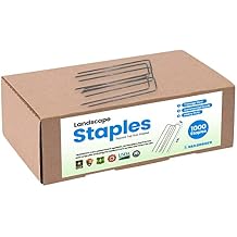 Sandbaggy 6" Landscape Staples 1,000 pcs, 11-Gauge Heavy Duty Steel Square Top U-Pins for Securing Landscape Fabric, Turf, Netting, Irrigation Tubing