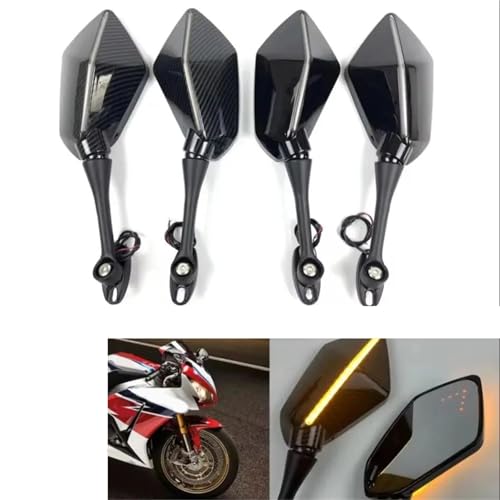Espejos para moto CBR600RR con luz que eliminan puntos ciegos e intermitentes rotos 6