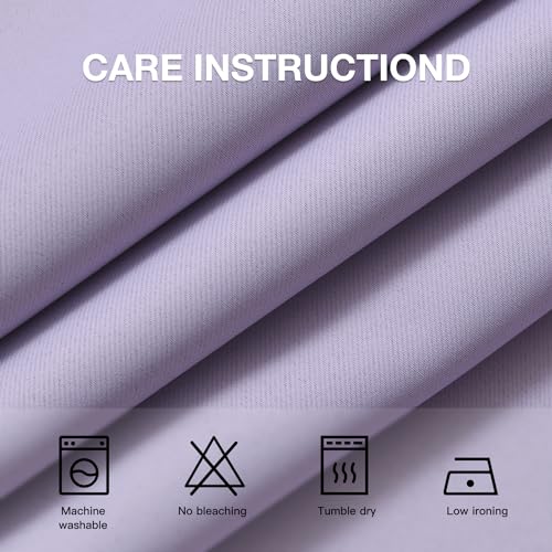 Image of COSVIYA Grommet Room Darkening Lilac Curtains 84 inch Long for Bedroom | Light Blocking Insulated Thermal Curtains for Living Room, Blackout Thick Polyester Window Drapes,70x84 inches, 2 Panels
