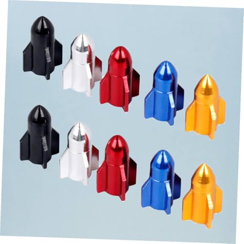 10 Tapas para Válvula de Neumático de Bicicleta Metal Besportble, Multicolor, Aleación de Aluminio, para Bicicletas de Carretera y Montaña, Fácil Instalación miniatura 2