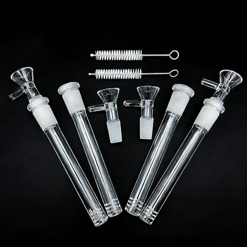 10-Piece 14mm Glass Household & Kitchen Accessory Set: Glass Tubes, Glass Funnel Attachments for Home Kitchen Liquid Transfer & Dispensing”
