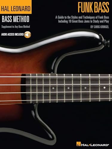 Funk Bass Method by Chris Kringel | Bass Guitar Method with TAB and Online Audio for Intermediate Electric Bass Players | Learn Funk Grooves, Pocket ... Real Songs (Hal Leonard Funk Bass Method)