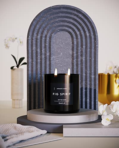 Rakle Candles For Home Scented – Fig Spirit Scented Candle 16.9 Oz – Premium Soy Wax Blend Candle Jar With Lid For Home, Meditation, Aromatherapy – Delightful Long Lasting Scents #TOP4