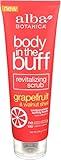 Alba Botanica Body In The Buff Scrub, Grapefruit and Walnut Shell, 9 Ounce