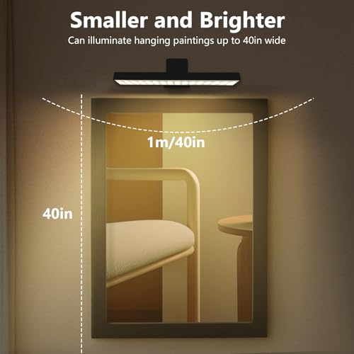 Image of 2Pack Picture Light Battery Operated with Remote, LED Painting Light for Art with 3 Lighting Colors & Dimmable, LED Art Display Accent Light on Wall for Pictures Dartboard Photo Frame Portrait