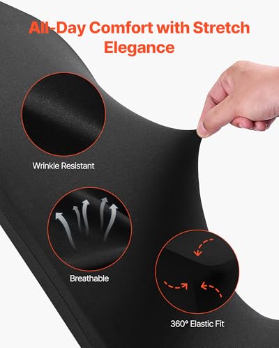 Image of VEVOR Chair Covers, Polyester Spandex Chair Cover, Stretch Slipcovers for Wedding Party Dining Banquet Flat-Front Chair Covers (Black-a, 100PCS)
