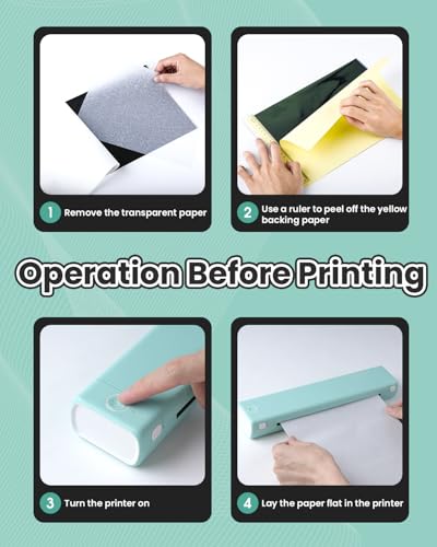 Phomemo Tattoo Stencil Printer, M08F Wireless Thermal Tattoo Printer with 10pcs Transfer Paper, Compatible with Phone/Tablet/PC, Tattoo Supplies for Tattoo Artists & Beginners, Green