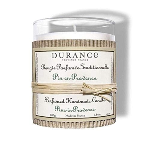 Durance Precious Amber Perfumed Handmade Candle 180g – Luxury Scented Candle with Glass Jar – 40hrs Long Burning Candle - Home Fragrance Aromatherapy Candle