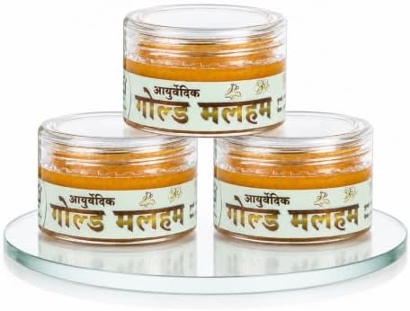Misti Ayurvedic Gold Malham (Ointment) - 15 gm (pack of 3) | Ointment For Repairs Crack Foot, Ringworms, Burn Marks, Allergies,Fungal Infection | Helps In Pigmentation | For Men & Women | Daily Use