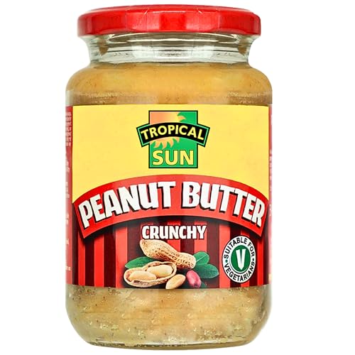 Tropical Sun Crunchy Peanut Butter 340g (Pack of 1) | Vegan Crunchy Peanut Spread with Protein Ideal for Toast Smoothies Snacks | No Artificial Additives Perfect for Vegans