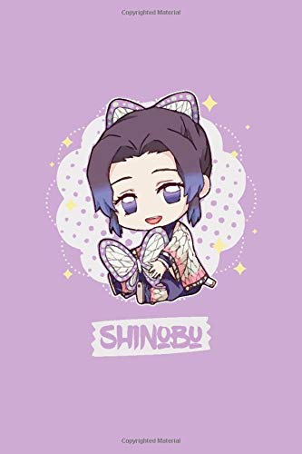 Shinobu: Demon Slayer Anime,Matte Cover , Journal/Notebook for Writing, Gift, School & Office, College Ruled Size 