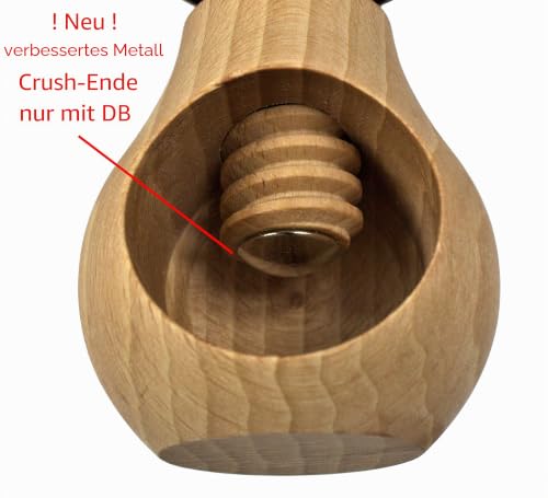 EFO Holz Nussknacker in Pilzform 9x6 cm | Walnussknacker aus robustem Buchenholz für müheloses Knacken… – Ansicht 3