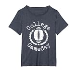Vintage College Game Day Football Tail Gate T-Shirt, Women's Plus, Heather Blue, 4X
