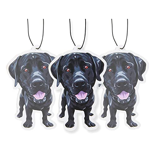 Image of Dog Car Air Freshener 4 Pack Labrador Scented With Premium Oils By Fresh Fresheners