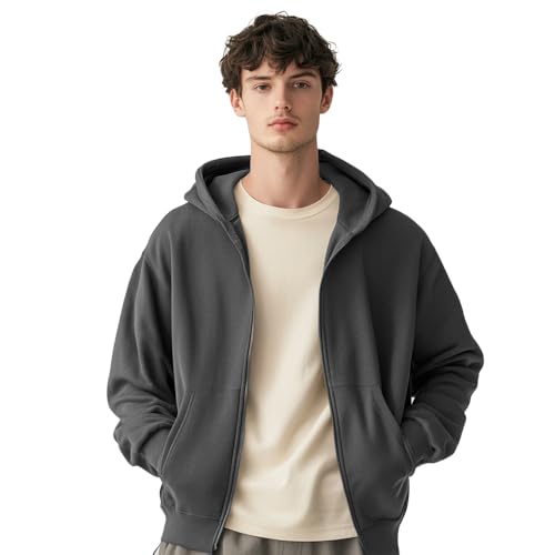 Image of Nobero Classic Zipper Hoodie for Men | Zip Up Hoodies for Men | Regular Fit | Full Zip Closure | Drawstring Hood | Zipped Hooded Sweatshirt | Cotton Rich Zipper Fleece Hoodie