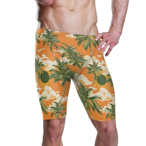 UMIRIKO Palm Tree Summer Men's Athletic Swimwear Jammers Swimsuits Racing Training Pants M 202b8361