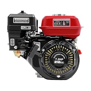 Benzinemotor, 4-takt, 4 kW (7,5 pk), kartmotor, handmatige starter, staande motor, 212 cc, 3600 omw/min, eencilindermotor met oliefalarm, voor skelters, motorfietsen, grasmaaiers