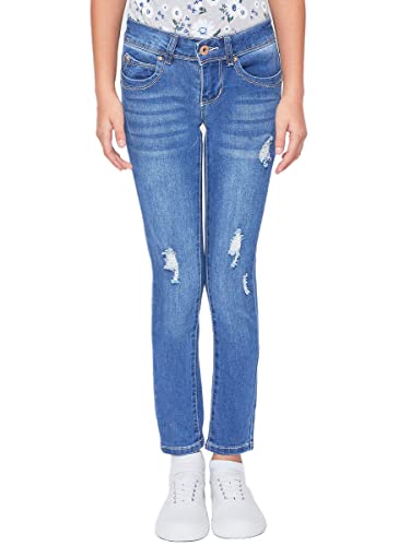 YMI Girls Wannabettafit Mid-Rise 1-Button Skinny Jean