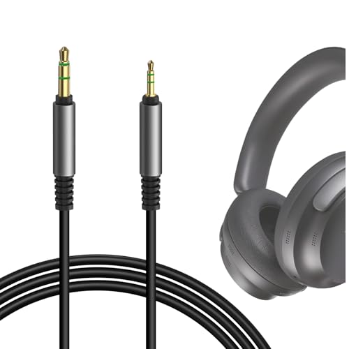 Geekria Audio Cable Compatible with QuietComfort, QC Ultra/SE/45/35 II/3, NC700 Headphones, 2.5mm to 3.5mm Replacement Stereo Cord (Black 5.6 ft/1.7 m)