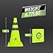 RoadHero 18 Inch 2 Pack Collapsible Traffic Safety Cones, Lime Green Pop-up Cones with Reflective Collar for Road Safety, Driving Training, Parking Lots