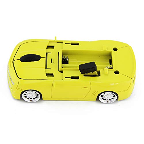 Image of Ai5G for CL Car Mouse Wireless Sport Car Shape Mouse Laptop Desktop Computer Mouse Optical Mice with 2.4GHz Nano USB LED Headlight (Yellow)