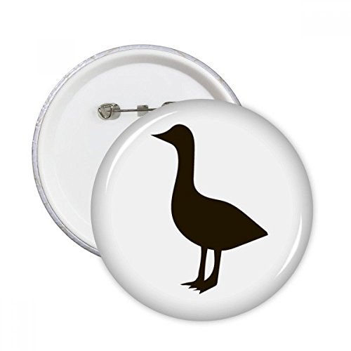 Pins oie noire ronde mignon badge de décoration pour sacs et tenues de tous les jours