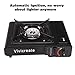 Vivicreate 8500 BTU Portable Butane Gas Stove for Camping Cooking Outdoor, Lightweight Portable Stove Burner with Auto Ignition, Estufa de Gas Portátil para Camping al Aire Libre(Black)
