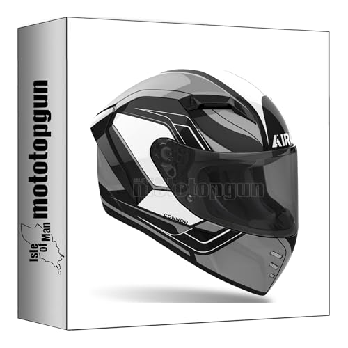 Casque intégral Airoh Connor Dunk moto noir gloss taille M route