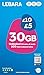 Lebara Mobile SIM Card with 30GB Data Plan for £5, Half Price for First 3 Months, No Contract, UK Calls, Texts, International Minutes, EU and India Roaming Included