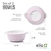 Ello Clean Start Toddler Bowls 2 Pack | Ceramic Kids/Baby Bowls with Silicone Sleeves | BPA-Free, Plastic-Free | Microwave & Dishwasher Safe | High Chair Friendly, Stackable | Dewdrop/Sugarplum