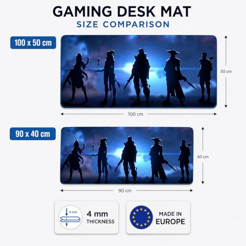 Tapis de souris de jeu professionnel avec bords cousus et surface de 4 mm - 4