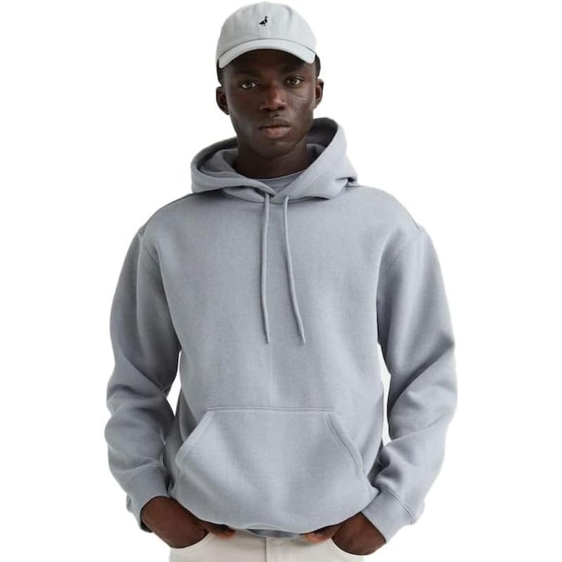 koverify Relaxed Fit Plain Cotton Blend Hoodie for Women and Men Unisex-picture-24