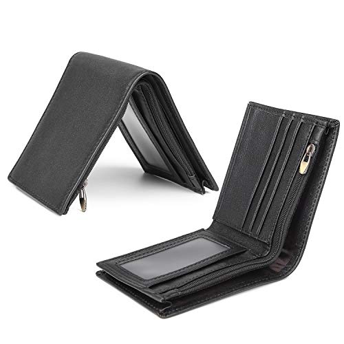 Polare Men's RFID Blocking Cowboy Genuine Natural Crazy Horse Leather Bifold Wallet3