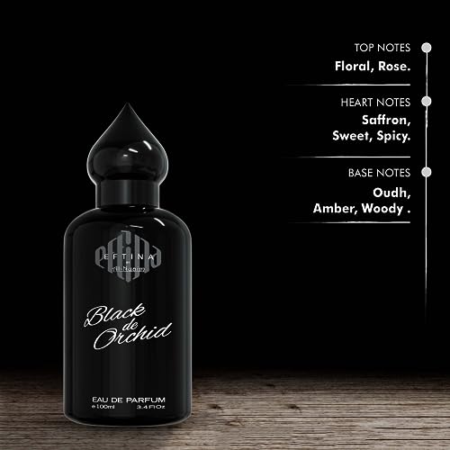 EFTINA By Al-Nuaim Black Orchid Eau De Parfum, Liquid EDP Perfumes, Long Lasting Luxury Perfumes For Unisex, 100ml