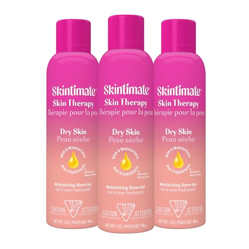 Skintimate Skin Therapy Dry Skin Shave Gel for Women, 3 Pack | Skintimate Shaving Cream for Women, Womens Shaving Cream, Shaving Foam, Womens Shave Gel, Pack of 3, 7oz each