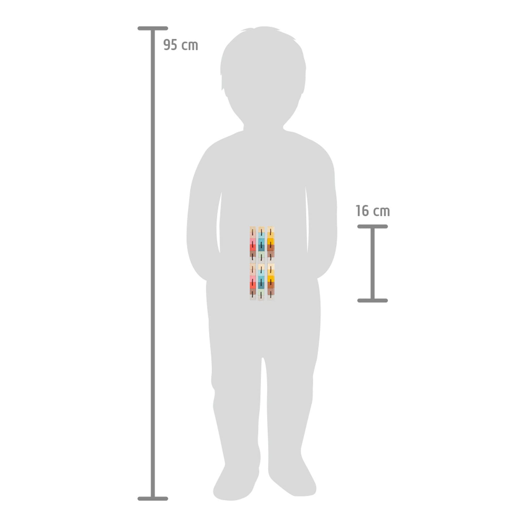 Small Foot Display Knobelspiel Magische Schlange aus Holz, 24er Set Biegeschlangen für Kinder ab 12 Monaten, 12345