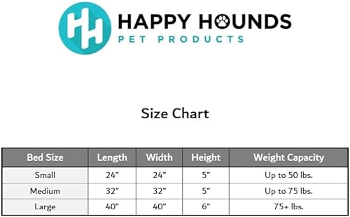 Miniatura 8 de Happy Hounds Milo - Cama cuadrada copetuda para perro, color crema, pequeña (24 x 24 pulgadas)