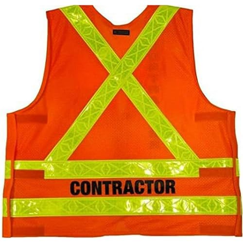 NYCTA Style Contractor High Visibility Reflective Safety Vest Zipper & Breakaway Size S/M