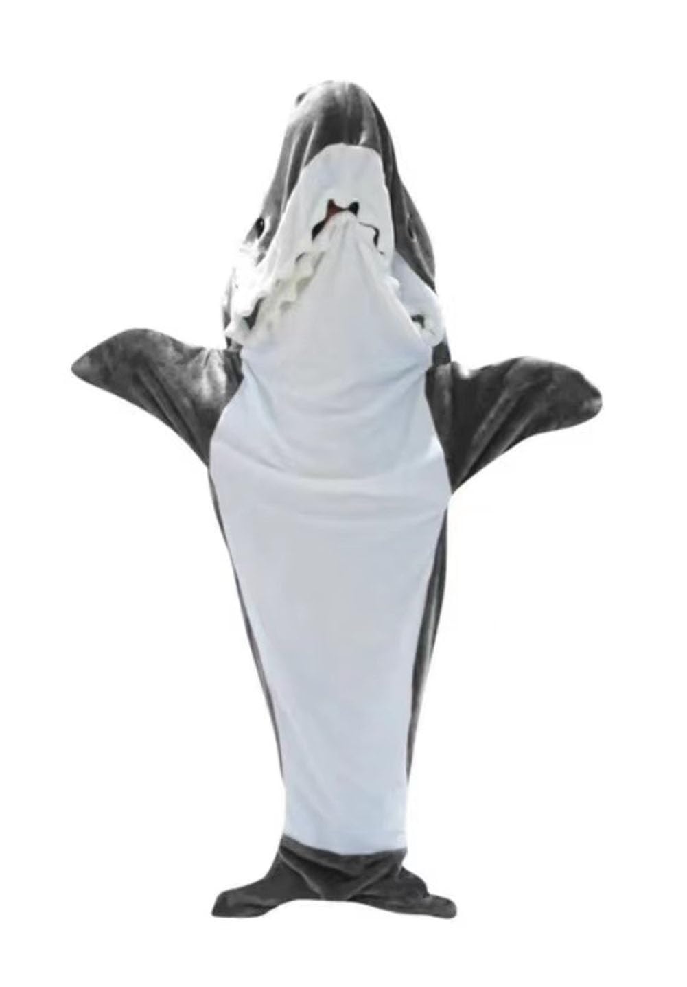 Shark Blanket Hoodie Onesie for Women & Men - Wearable Shark Sleeping Bag - Halloween & Xmas Cosplay Costume - Image 3