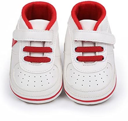 Yibubu Baby Boy Sneakers, Soft Sole First Walker Shoes for Infant Boys Girls, Non-Slip Baby Walking Shoes with Hook-and-Loop Strap, Baby Casual Shoes 6-12-18 Months (9671RD, Baby, 18 Months, Age, US Shoe System, M (Medium)) — view 3