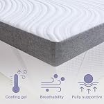 2 Inch Mattress Topper Full, Ventilated High Density Pad Foam Mattress Topper with Removable Washable Cover, 54 * 75 Inch