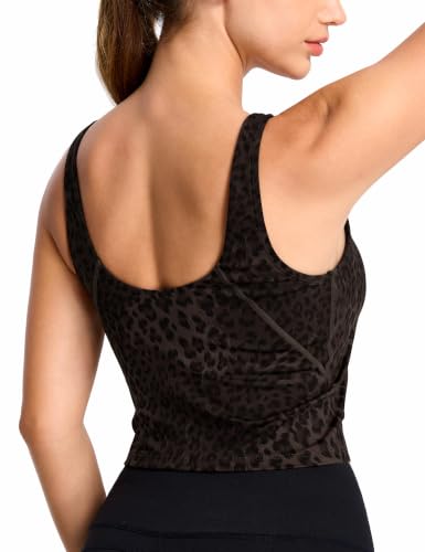 Image of THE GYM PEOPLE Womens' Sports Bra Longline Wirefree Padded with Medium Support