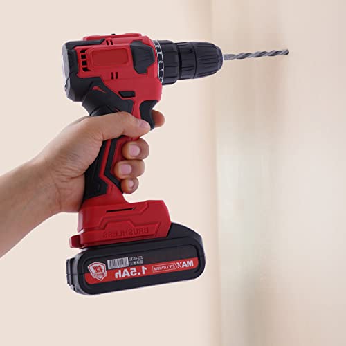 Bazargame Akkuschrauber 21V Bürstenloser Hammerbohrer 1580W Akku Schlagschrauber Brushless 25 Gänge Akku Bohrmaschine Set Mit Tragbarer Koffer – Bild 5