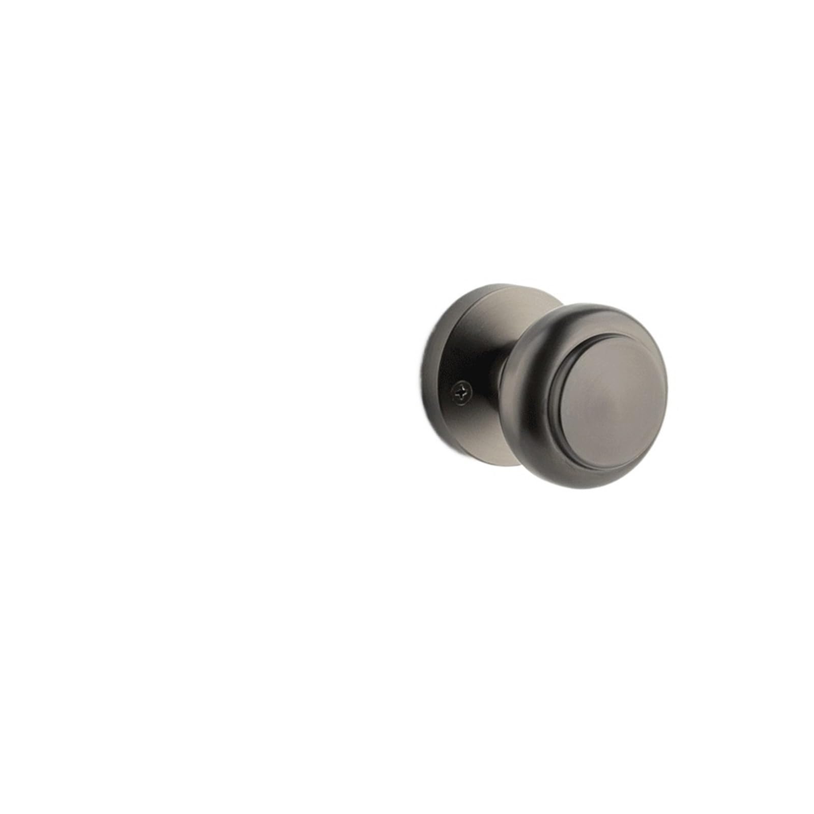 Cobre Cerradura de Pomo Unilateral Empotrado Baño Puerta Habitación | Puerta de Habitación Puerta de Madera Baño Unilateral Empotrado(Galaxy gray round)